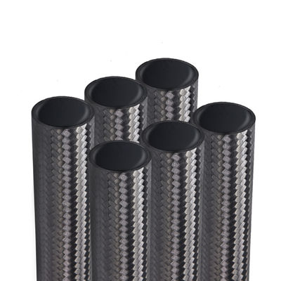 Авиационное поле 100% твердая трубка из углеродного волокна 3K Twill Round Tube для аксессуаров дронов