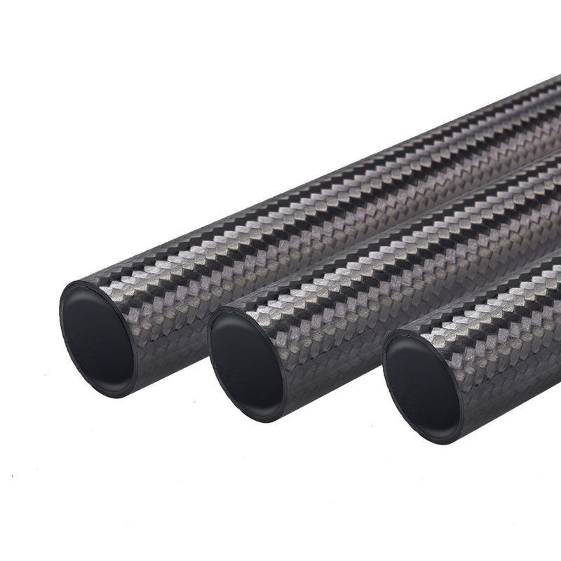 Авиационное поле 100% твердая трубка из углеродного волокна 3K Twill Round Tube для аксессуаров дронов